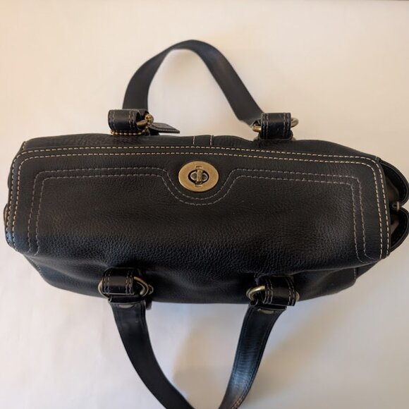 Coach Chelsea Black Pebbled Leather Satchel - Picture 4 of 8